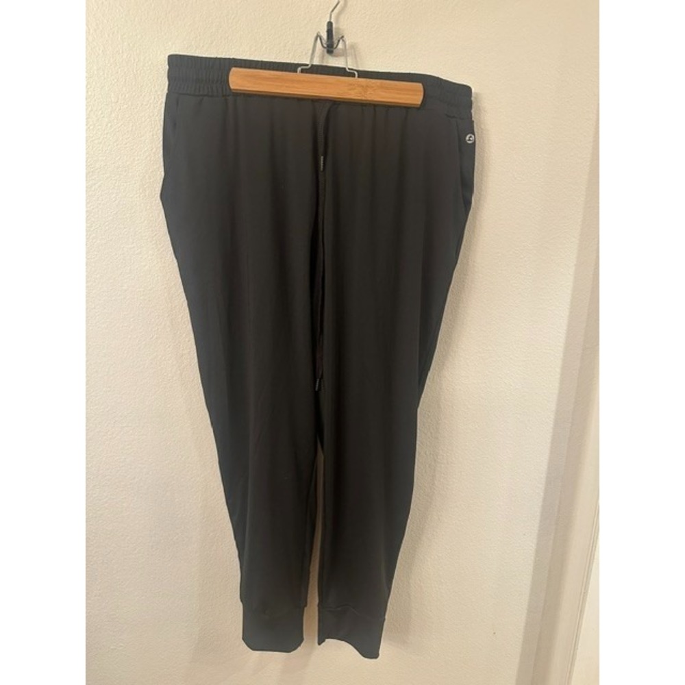 LegEnd Active Joggers Black XL Drawstring Stretch Athletic Polyester Spandex